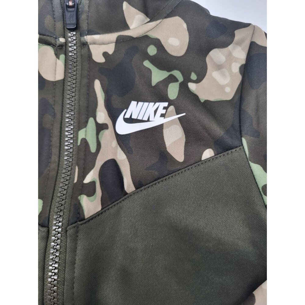 Nike Boys SZ 3T Camo Green Beige Full Zip Track  Jacket Dri-Fit - Picture 3 of 6